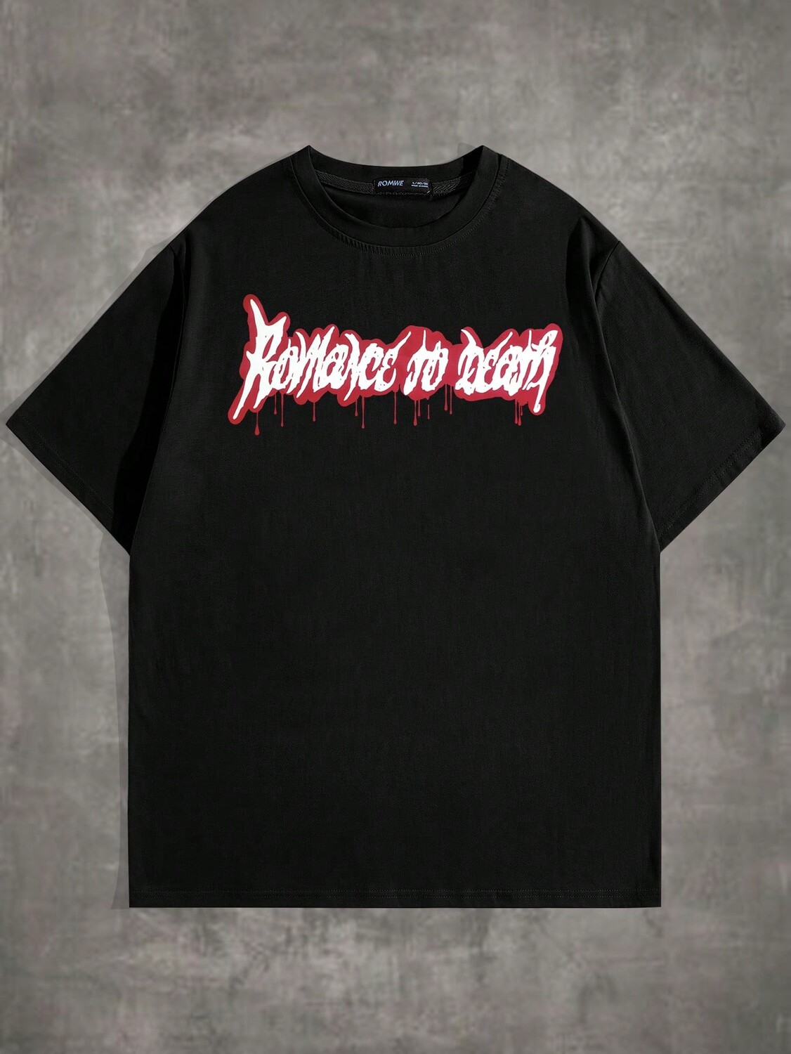 Мужская хлопковая футболка ROMWE Grunge Punk с надписью и принтом скелетов, черный цвет
Мужская хлопковая футболка ROMWE Grunge Punk с надписью и принтом скелетов, черный цвет