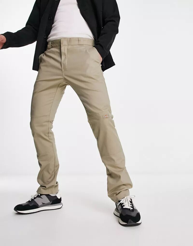 Рабочие брюки чиносы узкого кроя Dickies цвета хаки с двухслойной вставкой на коленях
Рабочие брюки чиносы узкого кроя Dickies цвета хаки с двухслойной вставкой на коленях