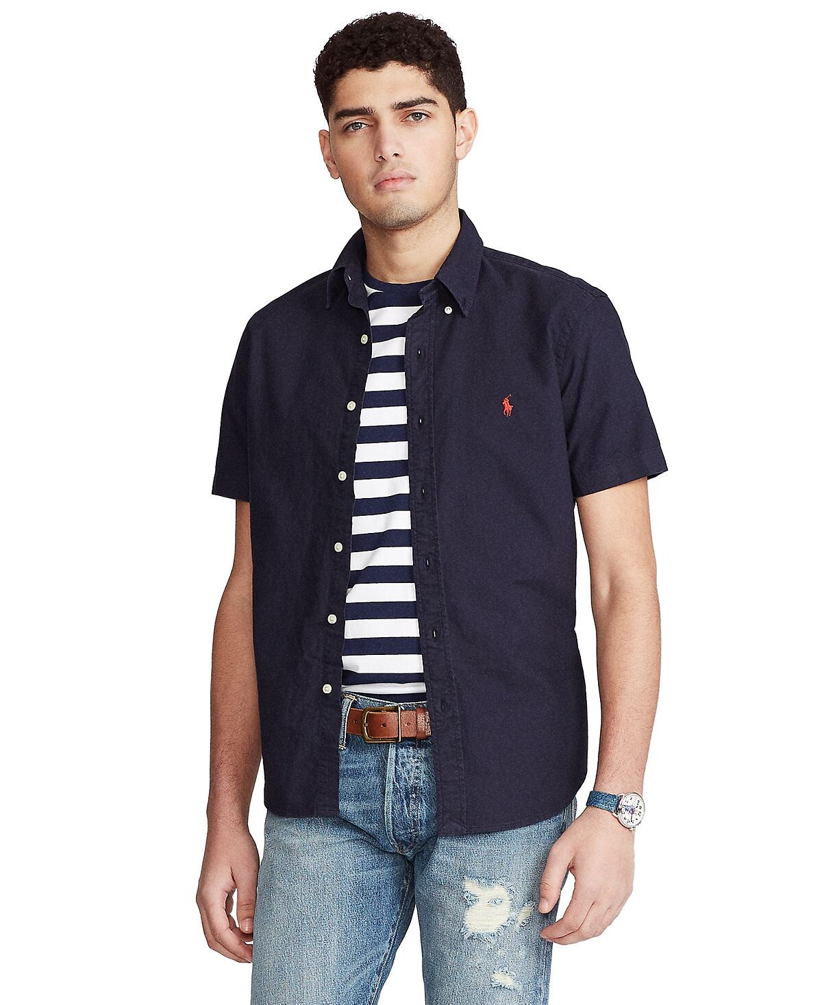 Мужская оксфордская рубашка классического кроя с коротким рукавом Polo Ralph Lauren
Мужская оксфордская рубашка классического кроя с коротким рукавом Polo Ralph Lauren