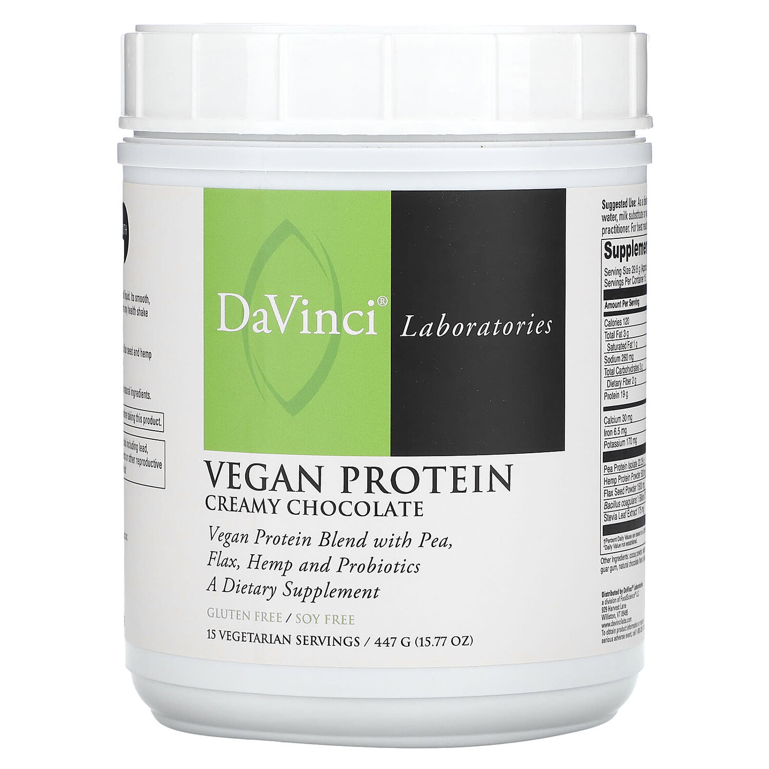 Vegan Protein, сливочный шоколад, 447 г (15,77 унции), DaVinci Laboratories of Vermont
Vegan Protein, сливочный шоколад, 447 г (15,77 унции), DaVinci Laboratories of Vermont
