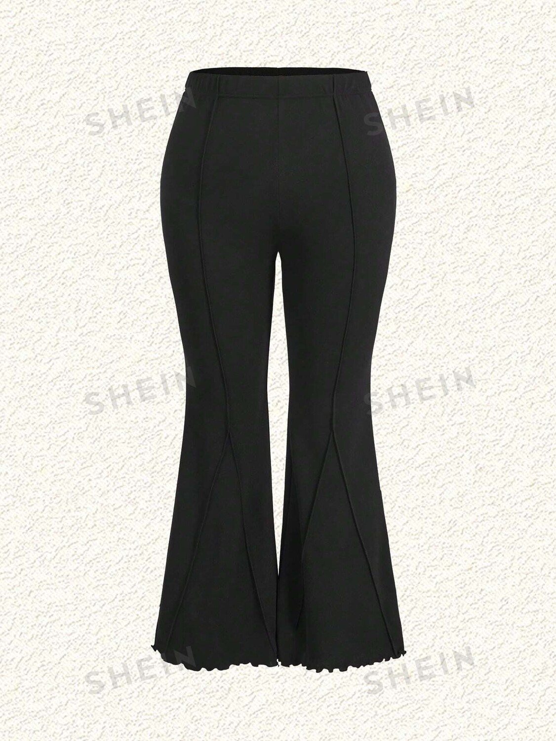 EZwear Расклешенные брюки больших размеров, Однотонные, трикотажные, узкие Shein, черный
EZwear Расклешенные брюки больших размеров, Однотонные, трикотажные, узкие Shein, черный