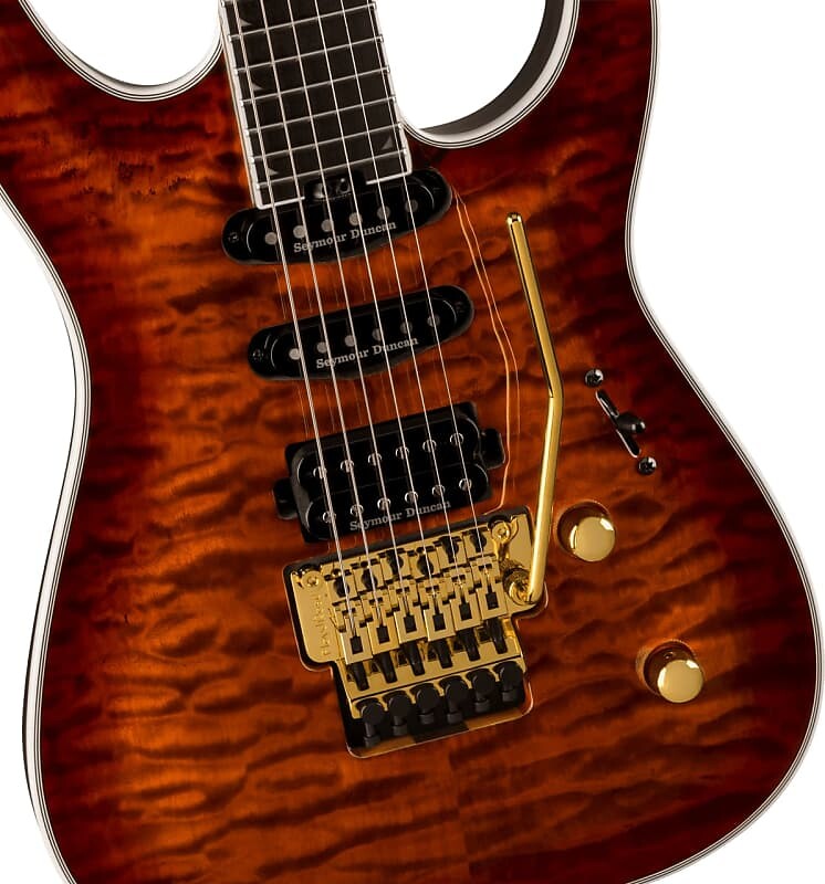 Электрогитара Jackson - Pro Plus Series Soloist - Electric Guitar - SLA3Q - Amber Tiger Eye - w/ Gig Bag
Электрогитара Jackson - Pro Plus Series Soloist - Electric Guitar - SLA3Q - Amber Tiger Eye - w/ Gig Bag