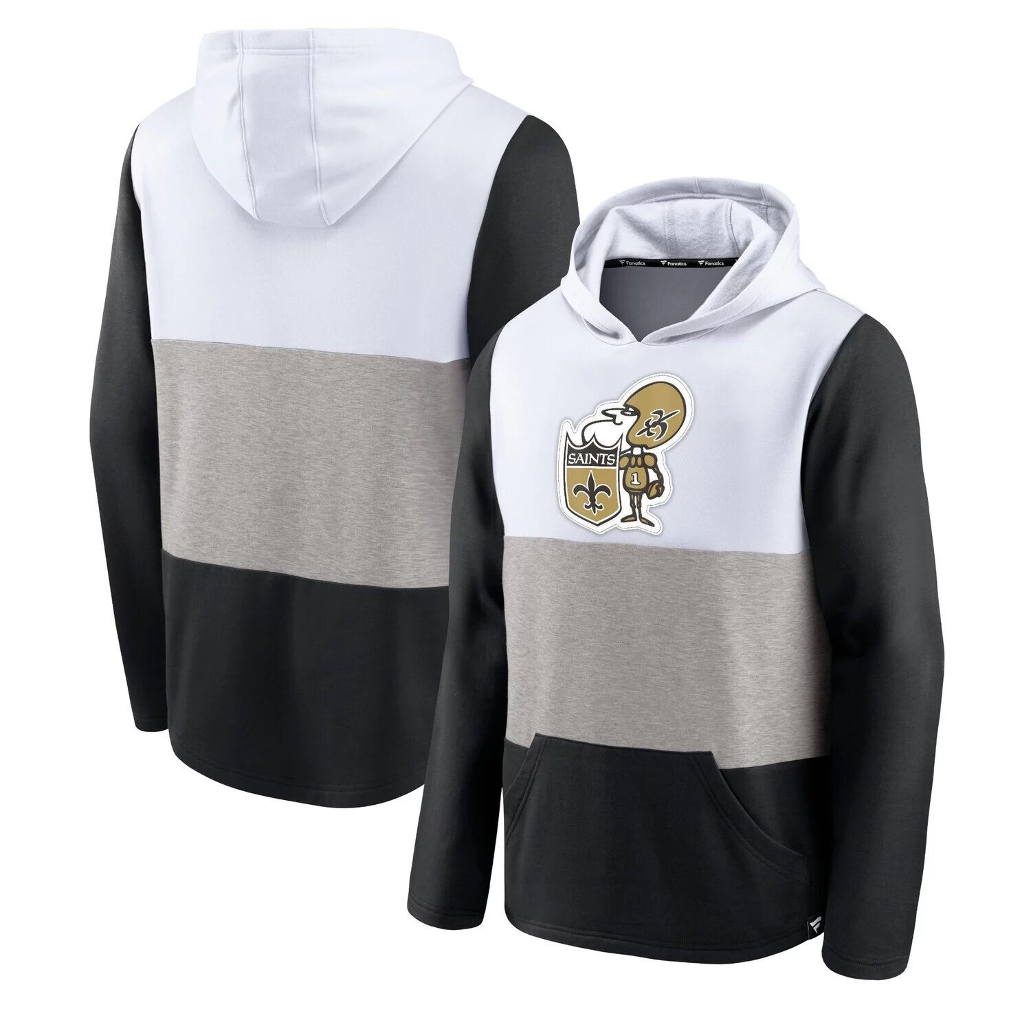 Мужской пуловер с капюшоном белого/черного цвета с линейным логотипом New Orleans Saints Fanatics
Мужской пуловер с капюшоном белого/черного цвета с линейным логотипом New Orleans Saints Fanatics