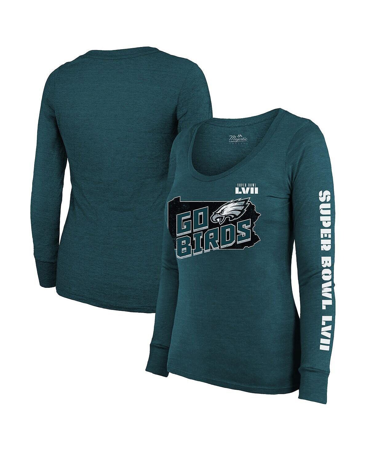 Женская футболка Midnight Green Philadelphia Eagles Super Bowl LVII Local Phrase Tri-Blend с длинными рукавами и круглым вырезом Majestic, зеленый
Женская футболка Midnight Green Philadelphia Eagles Super Bowl LVII Local Phrase Tri-Blend с длинными рукавами и круглым вырезом Majestic, зеленый