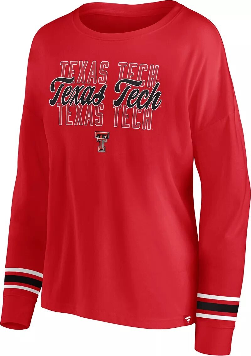 Женская красная футболка с длинными рукавами в тройную полоску NCAA Texas Tech Red Raiders
Женская красная футболка с длинными рукавами в тройную полоску NCAA Texas Tech Red Raiders
