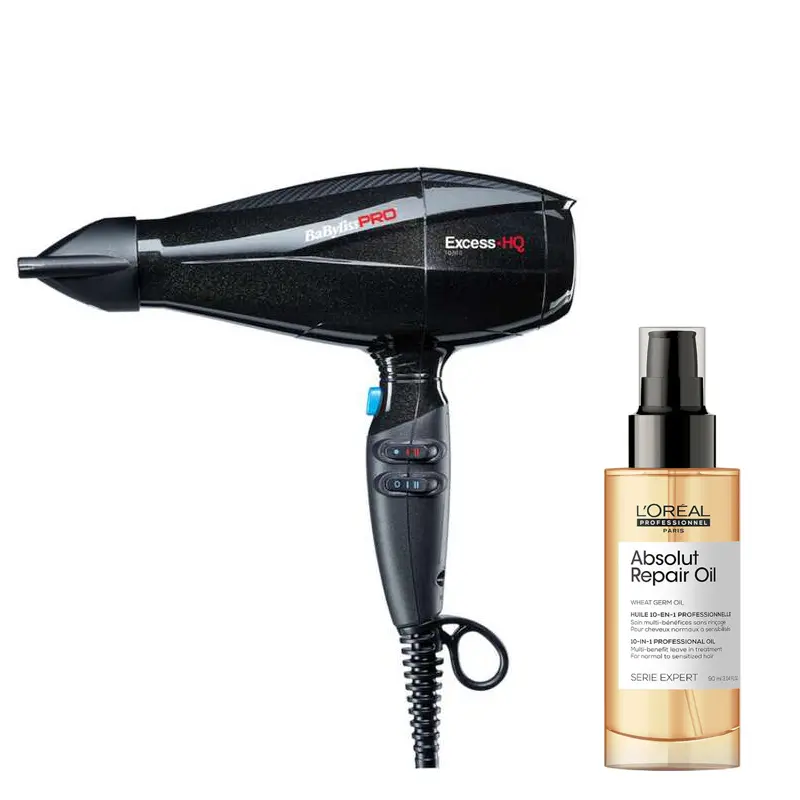 Набор для волос: ионизационный фен 2600 вт Babyliss Pro Excess Hq And Absolut Repair, 1 шт.
Набор для волос: ионизационный фен 2600 вт Babyliss Pro Excess Hq And Absolut Repair, 1 шт.