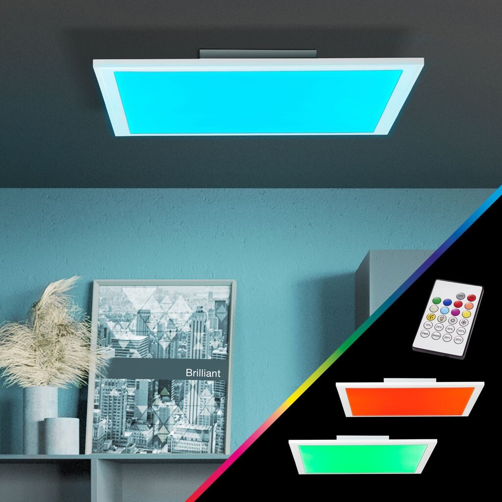 BRILLIANT Светодиодный панельный потолочный светильник Abie с изменением цвета RGB, управление с помощью пульта дистанционного управления 40х40см | 24 Вт | 2400 люмен | 2700-6500 Кельвин | Металл/Пластик | Белый
BRILLIANT Светодиодный панельный потолочный светильник Abie с изменением цвета RGB, управление с помощью пульта дистанционного управления 40х40см | 24 Вт | 2400 люмен | 2700-6500 Кельвин | Металл/Пластик | Белый