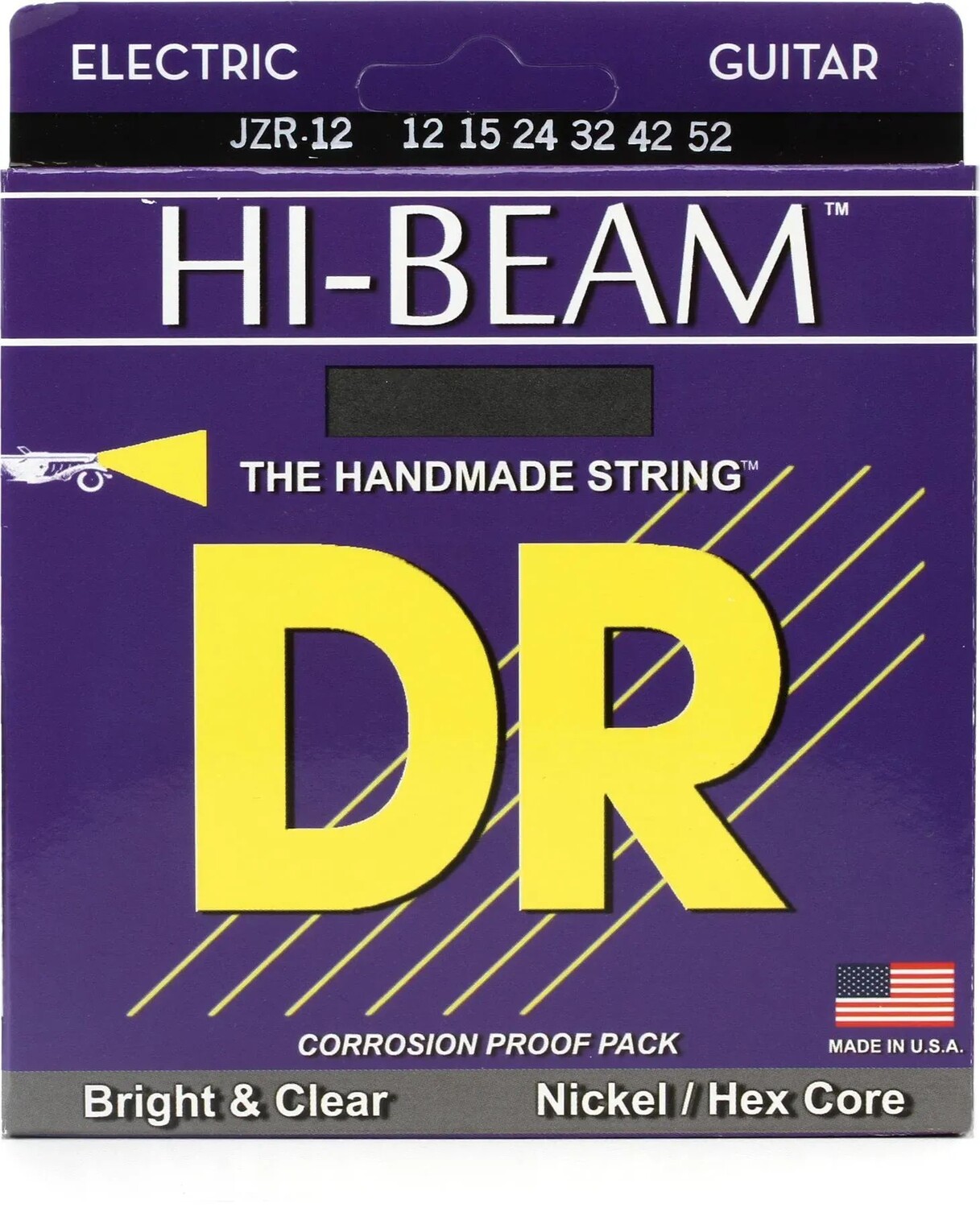 DR Strings JZR-12 Hi-Beam никелированные электрические струны — .012-.052 сверхтяжелые
DR Strings JZR-12 Hi-Beam никелированные электрические струны — .012-.052 сверхтяжелые