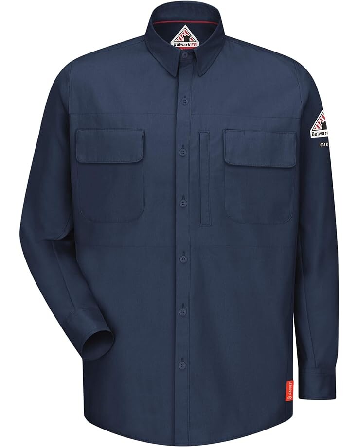 Рубашка Bulwark FR Big & Tall iQ Series Comfort Woven Long Sleeve Patch Pocket, цвет Dark Blue
Рубашка Bulwark FR Big & Tall iQ Series Comfort Woven Long Sleeve Patch Pocket, цвет Dark Blue