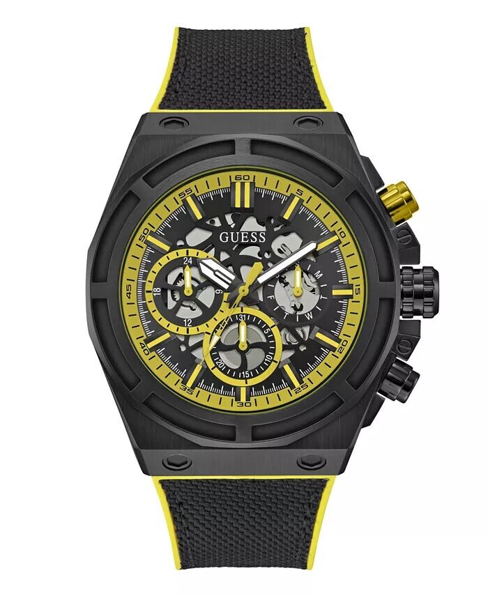 Мужские многофункциональные часы из черного нейлона и силикона, 47 мм GUESS, черный
Мужские многофункциональные часы из черного нейлона и силикона, 47 мм GUESS, черный