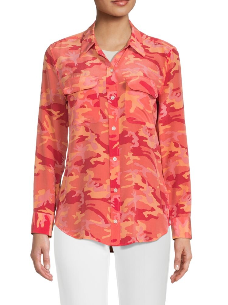 Рубашка Signature Slim Fit из шелкового камуфляжа Equipment, цвет Pink Multicolor
Рубашка Signature Slim Fit из шелкового камуфляжа Equipment, цвет Pink Multicolor