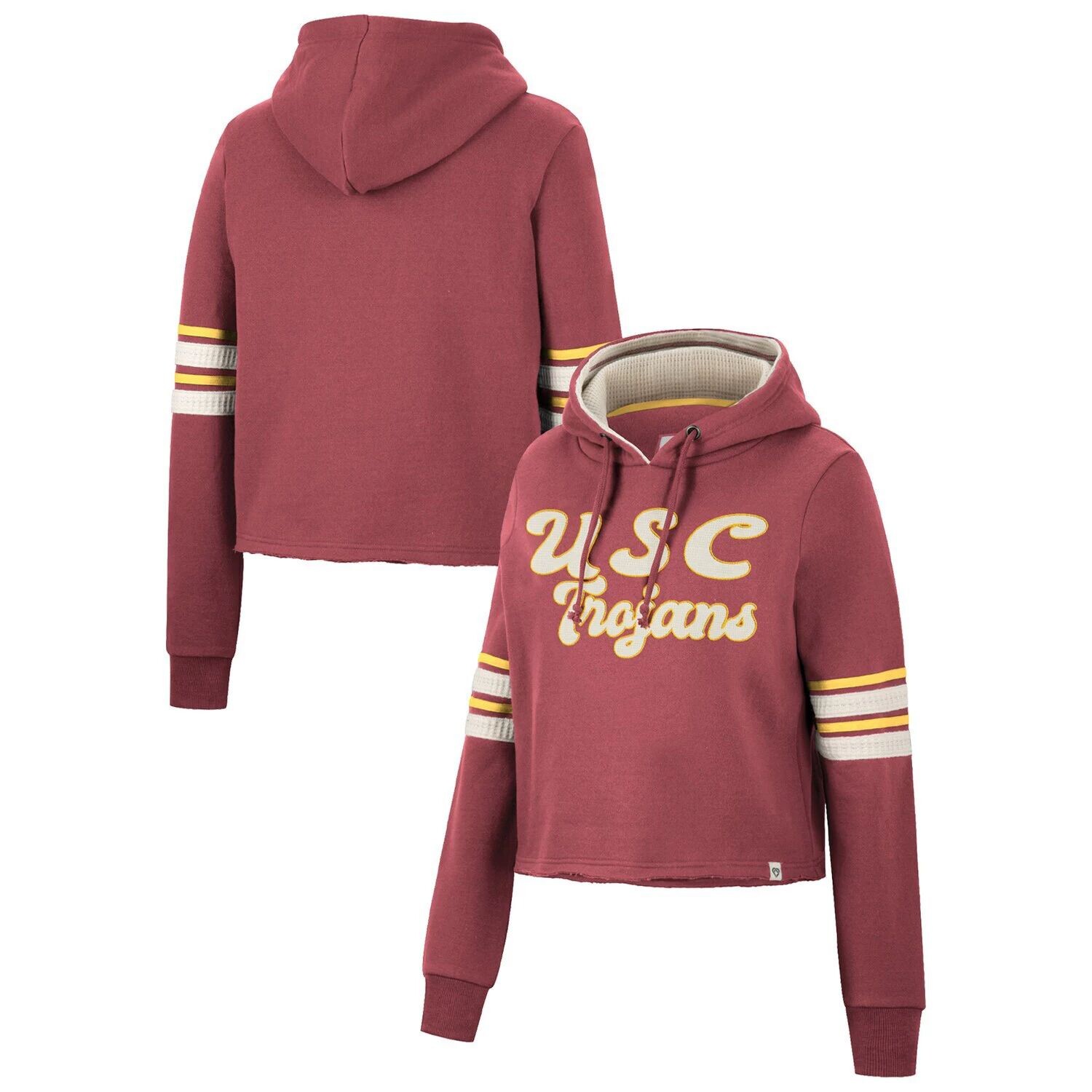 Женский укороченный пуловер с капюшоном в стиле ретро Colosseum Cardinal USC Trojans Colosseum
Женский укороченный пуловер с капюшоном в стиле ретро Colosseum Cardinal USC Trojans Colosseum