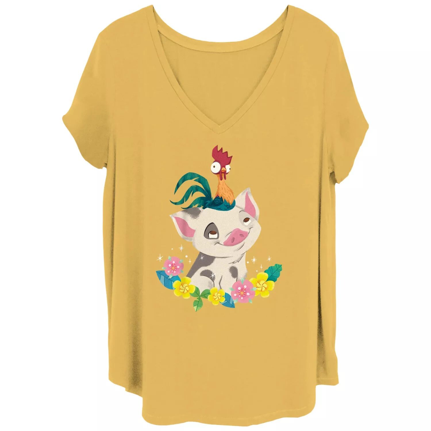 Футболка больших размеров Happy Tropical Buddies с V-образным вырезом и графическим рисунком Disney's Moana Hei Hei and Pua Juniors Disney
Футболка больших размеров Happy Tropical Buddies с V-образным вырезом и графическим рисунком Disney's Moana Hei Hei and Pua Juniors Disney