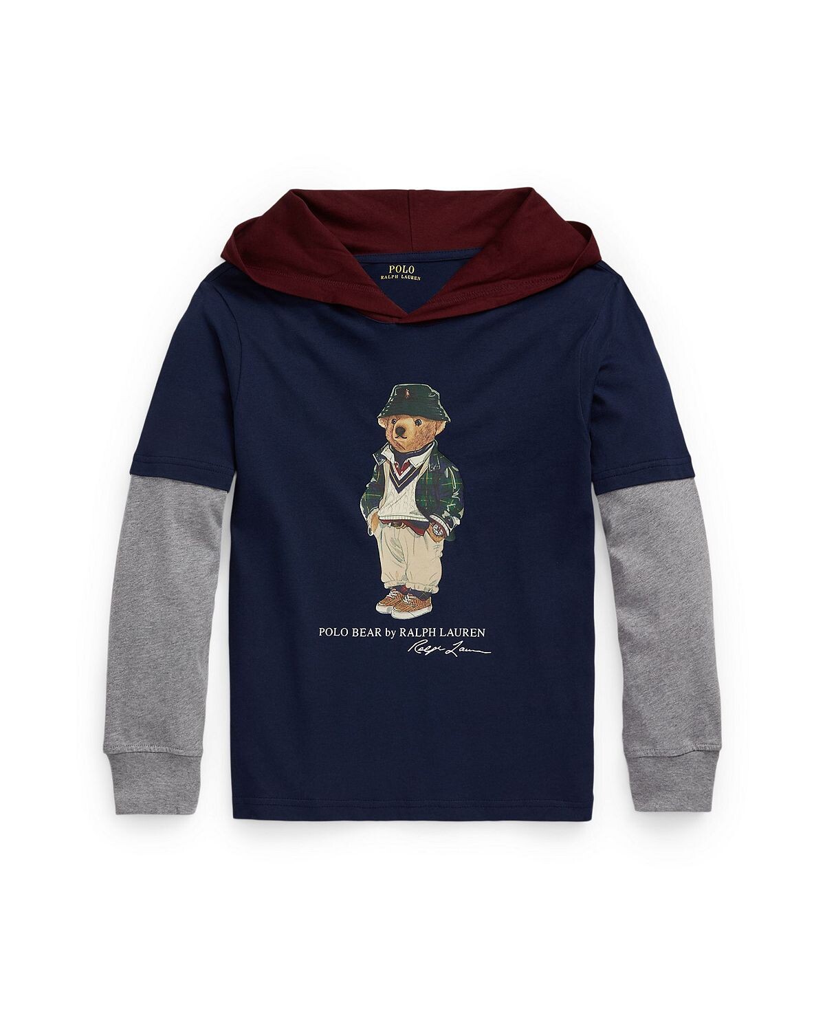 Футболка-поло Big Boys из хлопкового джерси с капюшоном и медведем Polo Ralph Lauren
Футболка-поло Big Boys из хлопкового джерси с капюшоном и медведем Polo Ralph Lauren