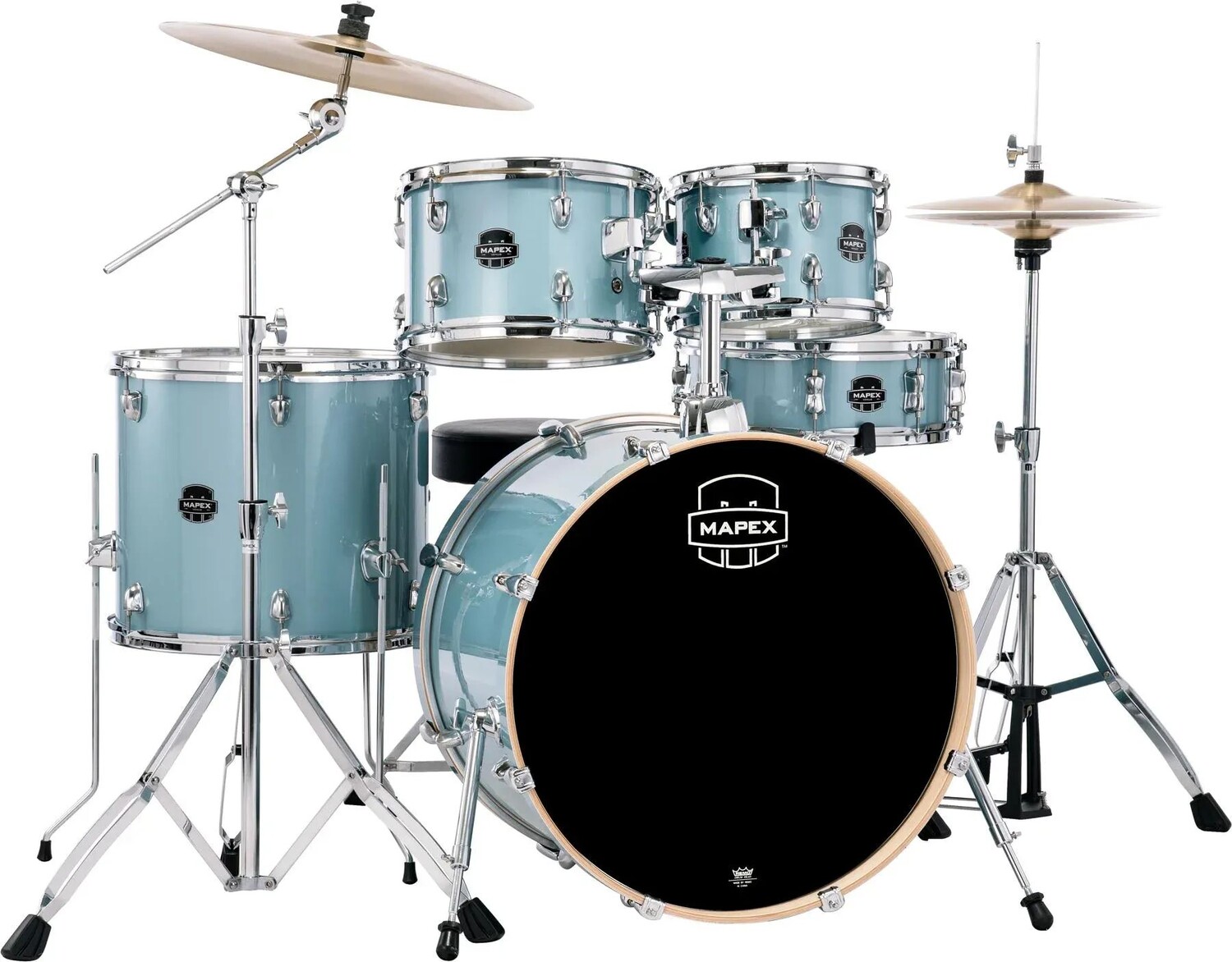 Комплект ударных инструментов Mapex Venus Rock Complete из 5 предметов — Aqua Blue Sparkle
Комплект ударных инструментов Mapex Venus Rock Complete из 5 предметов — Aqua Blue Sparkle