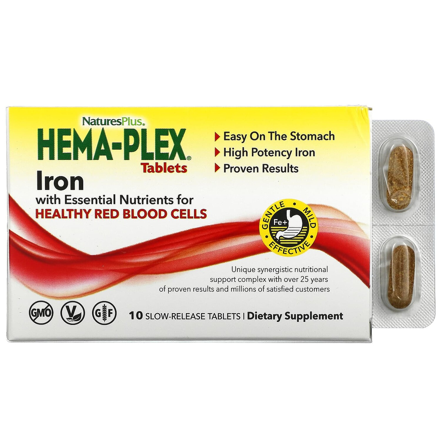 Hema-Plex, железо с незаменимыми питательными веществами для здоровых эритроцитов, 10 таблеток с замедленным высвобождением, NaturesPlus
Hema-Plex, железо с незаменимыми питательными веществами для здоровых эритроцитов, 10 таблеток с замедленным высвобождением, NaturesPlus