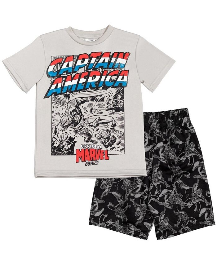 Футболка с рисунком Big Boys Avengers, Spider-Man, Captain America и Шорты Marvel, синий
Футболка с рисунком Big Boys Avengers, Spider-Man, Captain America и Шорты Marvel, синий