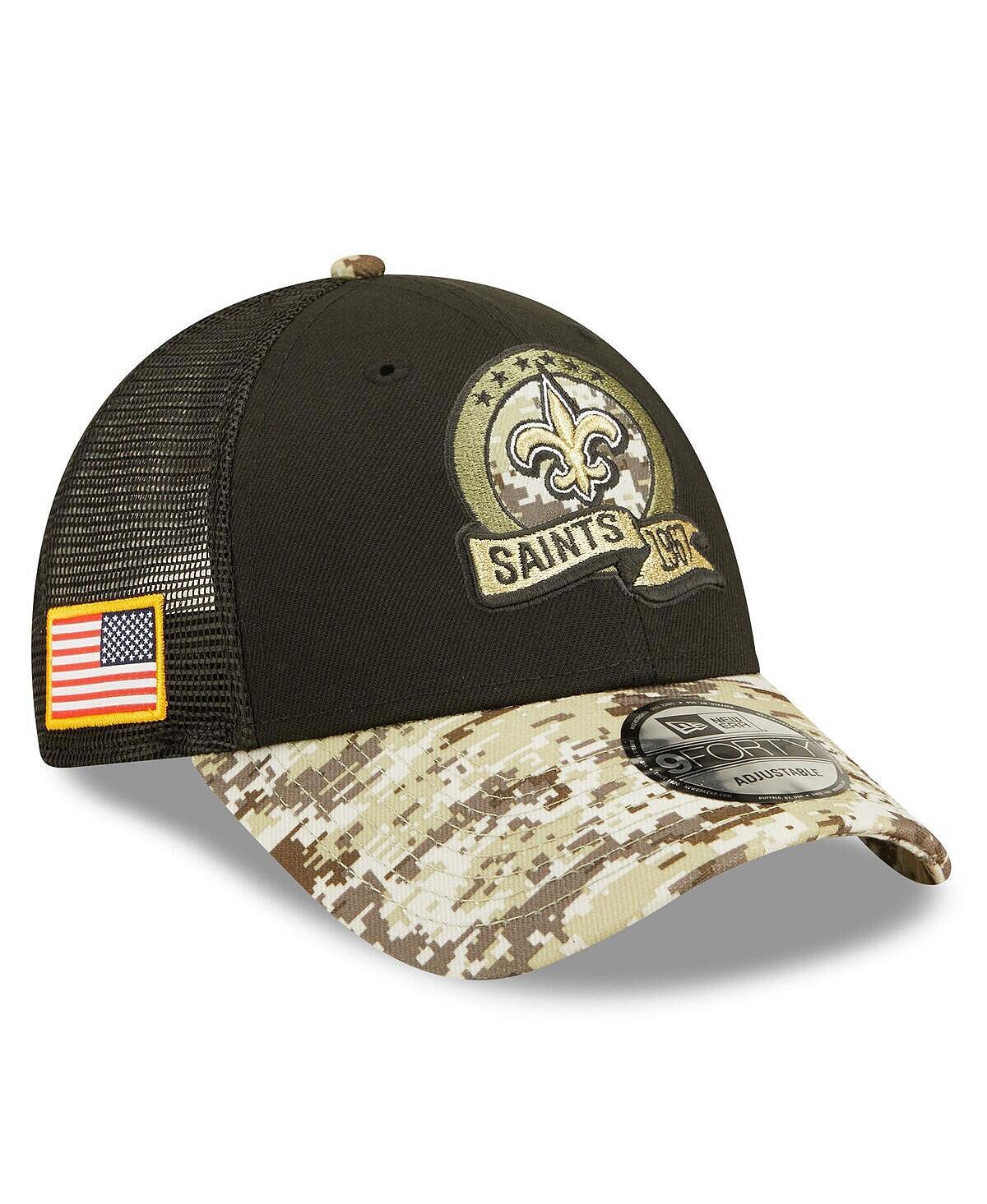 Мужская черная камуфляжная кепка New Orleans Saints 2022 Salute To Service 9FORTY Snapback Trucker Hat New Era
Мужская черная камуфляжная кепка New Orleans Saints 2022 Salute To Service 9FORTY Snapback Trucker Hat New Era