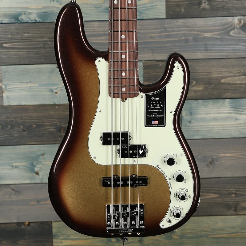 Басс гитара Fender American Ultra Precision Bass, Rosewood Fingerboard, Mocha Burst
Басс гитара Fender American Ultra Precision Bass, Rosewood Fingerboard, Mocha Burst