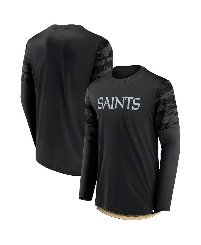 Мужская черно-золотая фирменная футболка с длинными рукавами New Orleans Saints Square Off Fanatics, черный
Мужская черно-золотая фирменная футболка с длинными рукавами New Orleans Saints Square Off Fanatics, черный