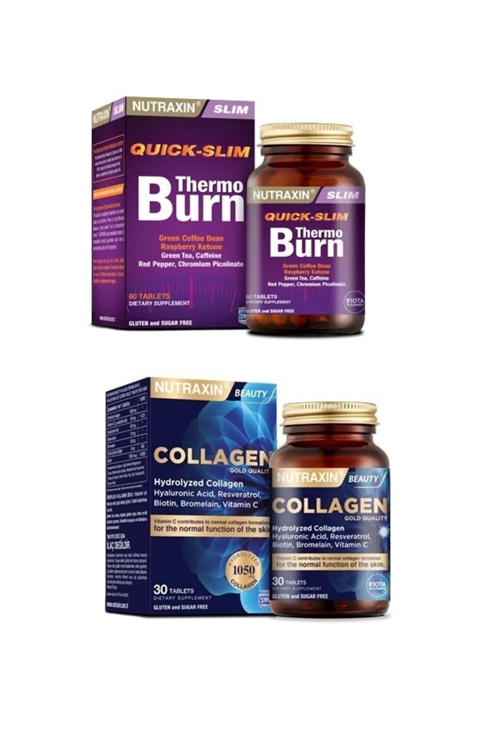Nutraxin Ouick-slim Thermo Burn 60 таблеток + гидролизованный коллаген 30 таблеток
Nutraxin Ouick-slim Thermo Burn 60 таблеток + гидролизованный коллаген 30 таблеток