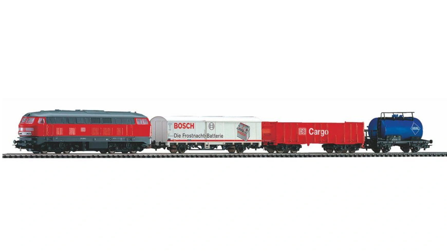 Piko Стартовый комплект с подстилкой BR 218 DB Cargo с 3 грузовыми вагонами
Piko Стартовый комплект с подстилкой BR 218 DB Cargo с 3 грузовыми вагонами