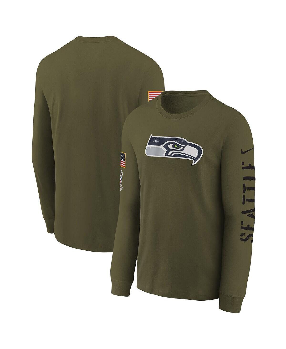 Оливковая футболка Big Boys Seattle Seahawks 2022 с логотипом команды Salute To Service Team с длинными рукавами Nike
Оливковая футболка Big Boys Seattle Seahawks 2022 с логотипом команды Salute To Service Team с длинными рукавами Nike