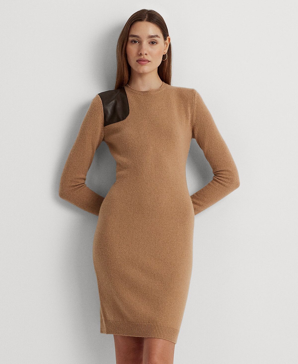 Женское платье из шерсти и кашемира с отделкой из искусственной кожи Lauren Ralph Lauren
Женское платье из шерсти и кашемира с отделкой из искусственной кожи Lauren Ralph Lauren