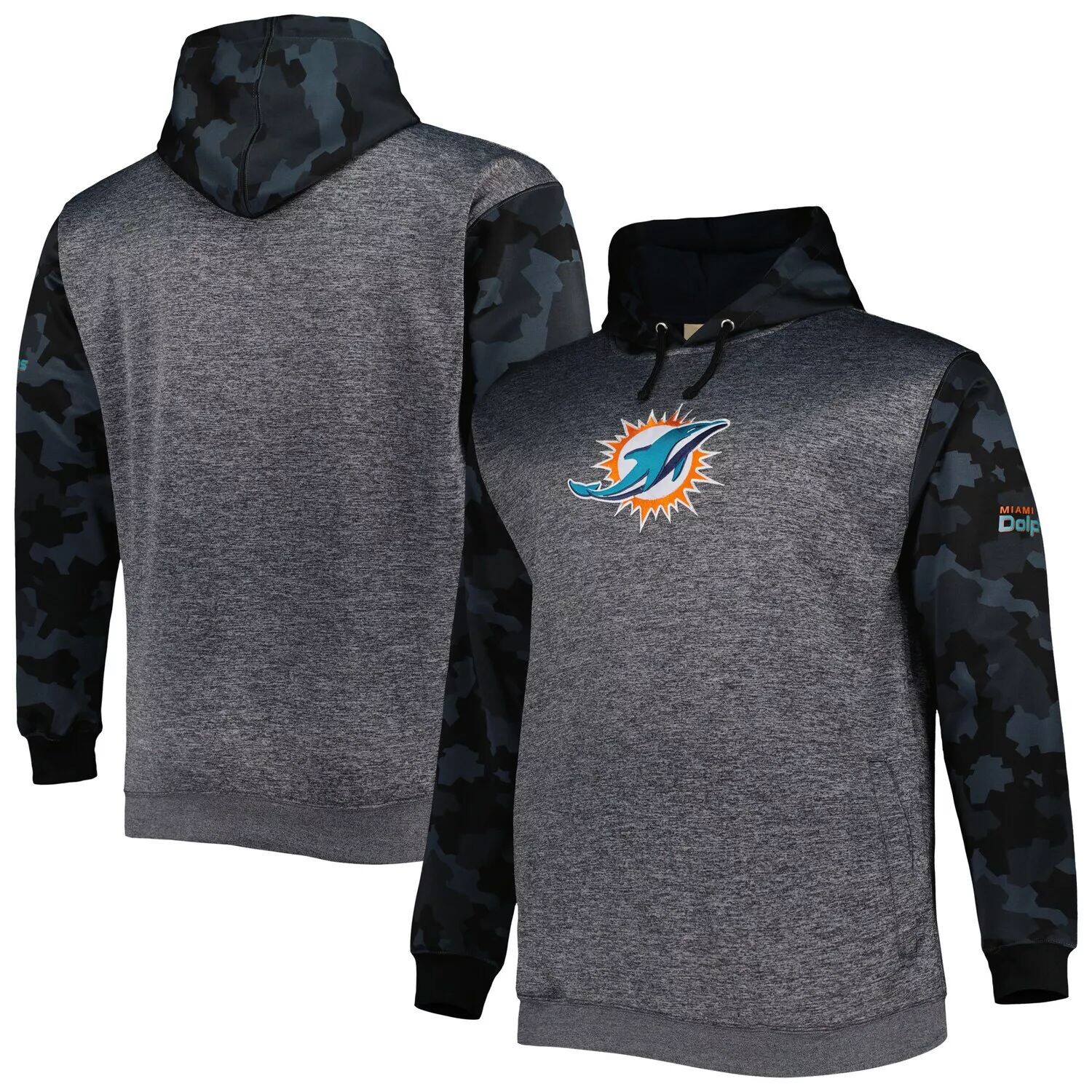Мужской пуловер с капюшоном и камуфляжным принтом Heather Charcoal Miami Dolphins Fanatics
Мужской пуловер с капюшоном и камуфляжным принтом Heather Charcoal Miami Dolphins Fanatics
