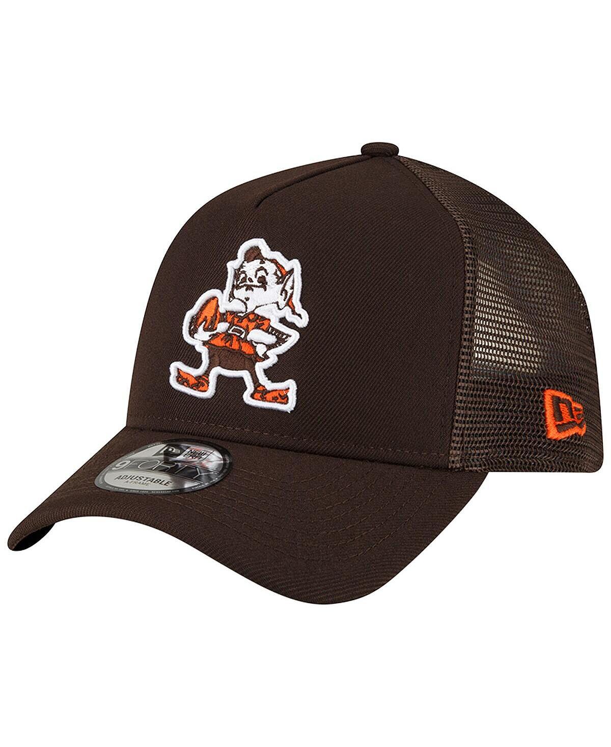 Мужская коричневая регулируемая шляпа Cleveland Browns Throwback Logo A-Frame Trucker 9FORTY New Era
Мужская коричневая регулируемая шляпа Cleveland Browns Throwback Logo A-Frame Trucker 9FORTY New Era