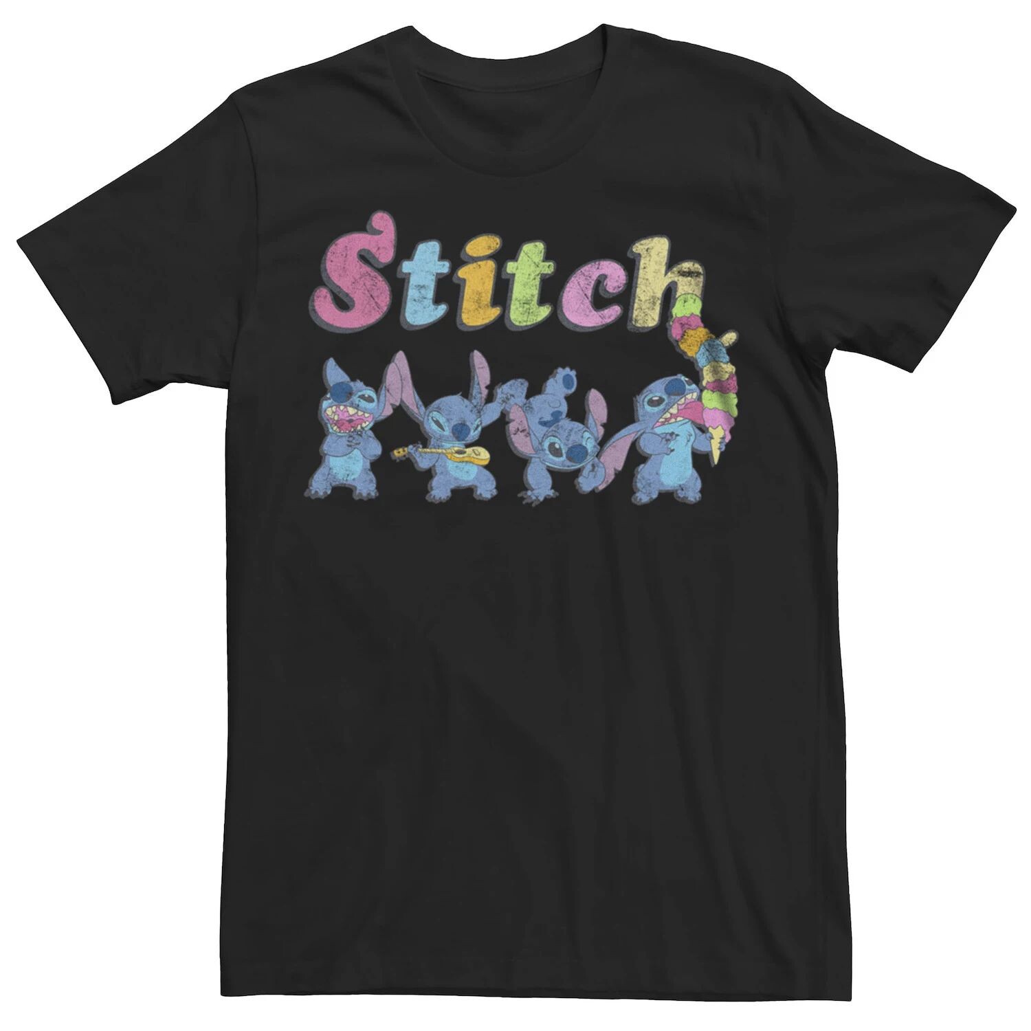 Футболка Disney's Lilo & Stitch Juniors' Alien Ukelele с винтажным рисунком мороженого и рисунком Disney
Футболка Disney's Lilo & Stitch Juniors' Alien Ukelele с винтажным рисунком мороженого и рисунком Disney