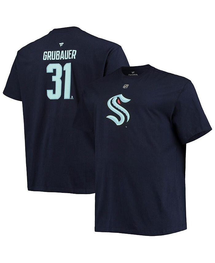 Мужская футболка с логотипом Philipp Grubauer Deep Sea Blue Seattle Kraken Big and Tall Name Number Fanatics, синий
Мужская футболка с логотипом Philipp Grubauer Deep Sea Blue Seattle Kraken Big and Tall Name Number Fanatics, синий