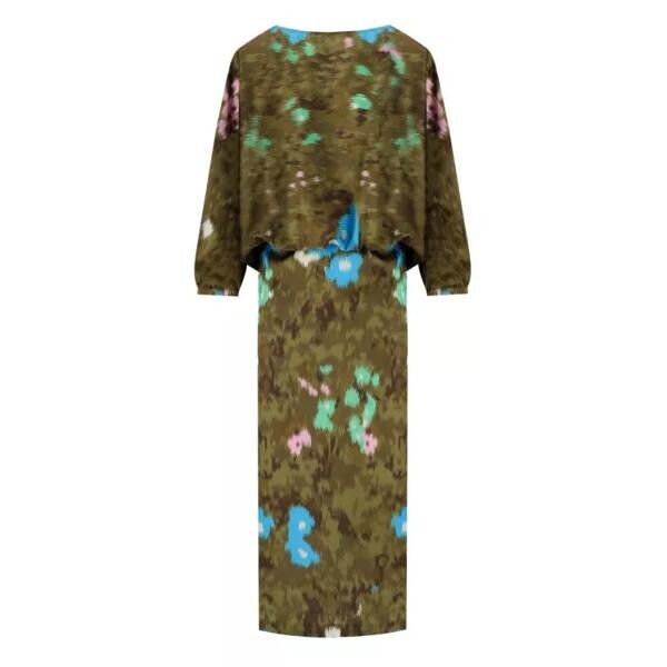 Платье flask khaki midi dress Essentiel Antwerp, зеленый 
Платье flask khaki midi dress Essentiel Antwerp, зеленый