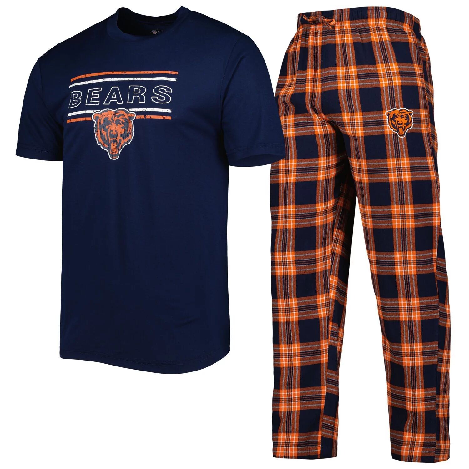 Мужской комплект для сна с темно-синим/оранжевым значком Chicago Bears Concepts, топ и брюки
Мужской комплект для сна с темно-синим/оранжевым значком Chicago Bears Concepts, топ и брюки