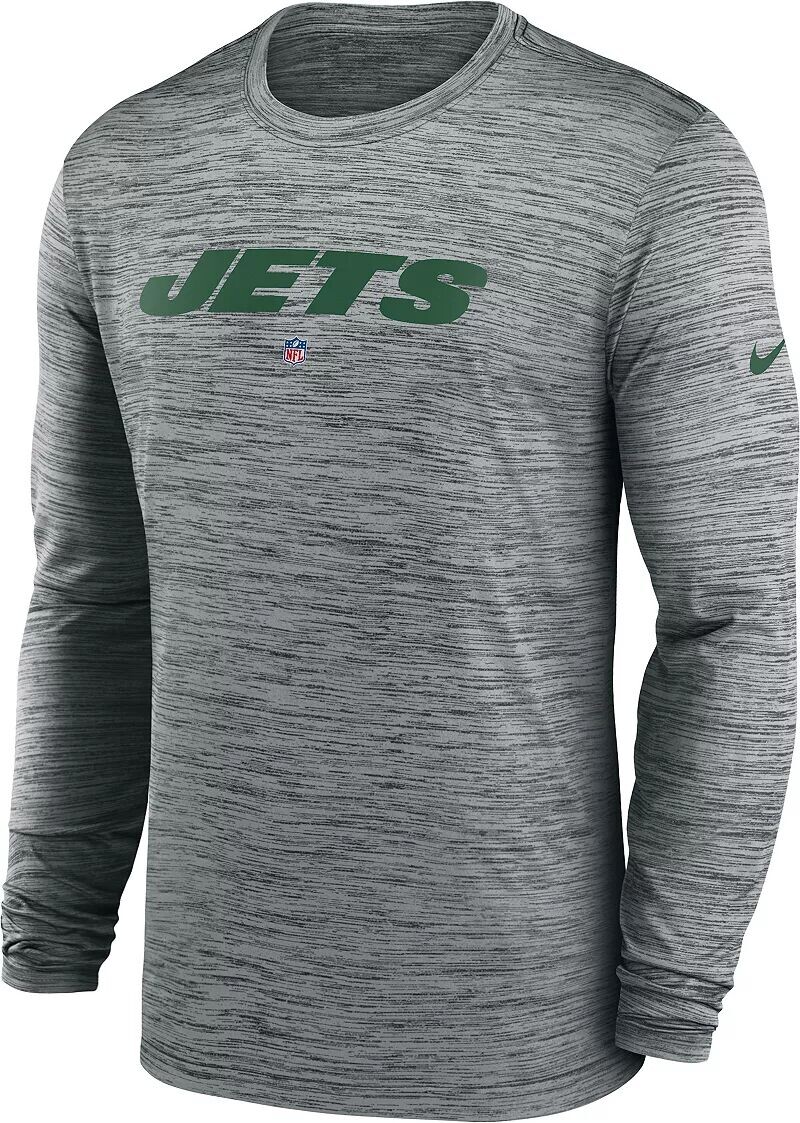 Мужская футболка Nike New York Jets Sideline Velocity темно-серая с длинными рукавами и вереском
Мужская футболка Nike New York Jets Sideline Velocity темно-серая с длинными рукавами и вереском