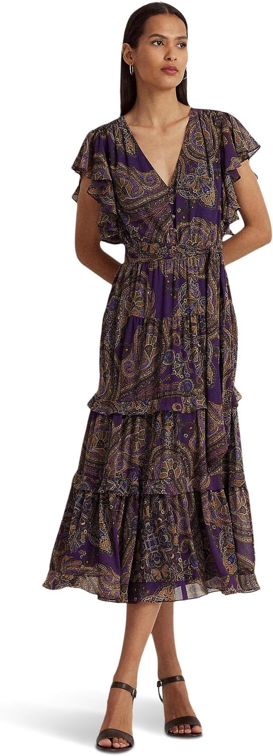Многоярусное платье из жоржетта с поясом и узором пейсли LAUREN Ralph Lauren, цвет Purple Multi
Многоярусное платье из жоржетта с поясом и узором пейсли LAUREN Ralph Lauren, цвет Purple Multi