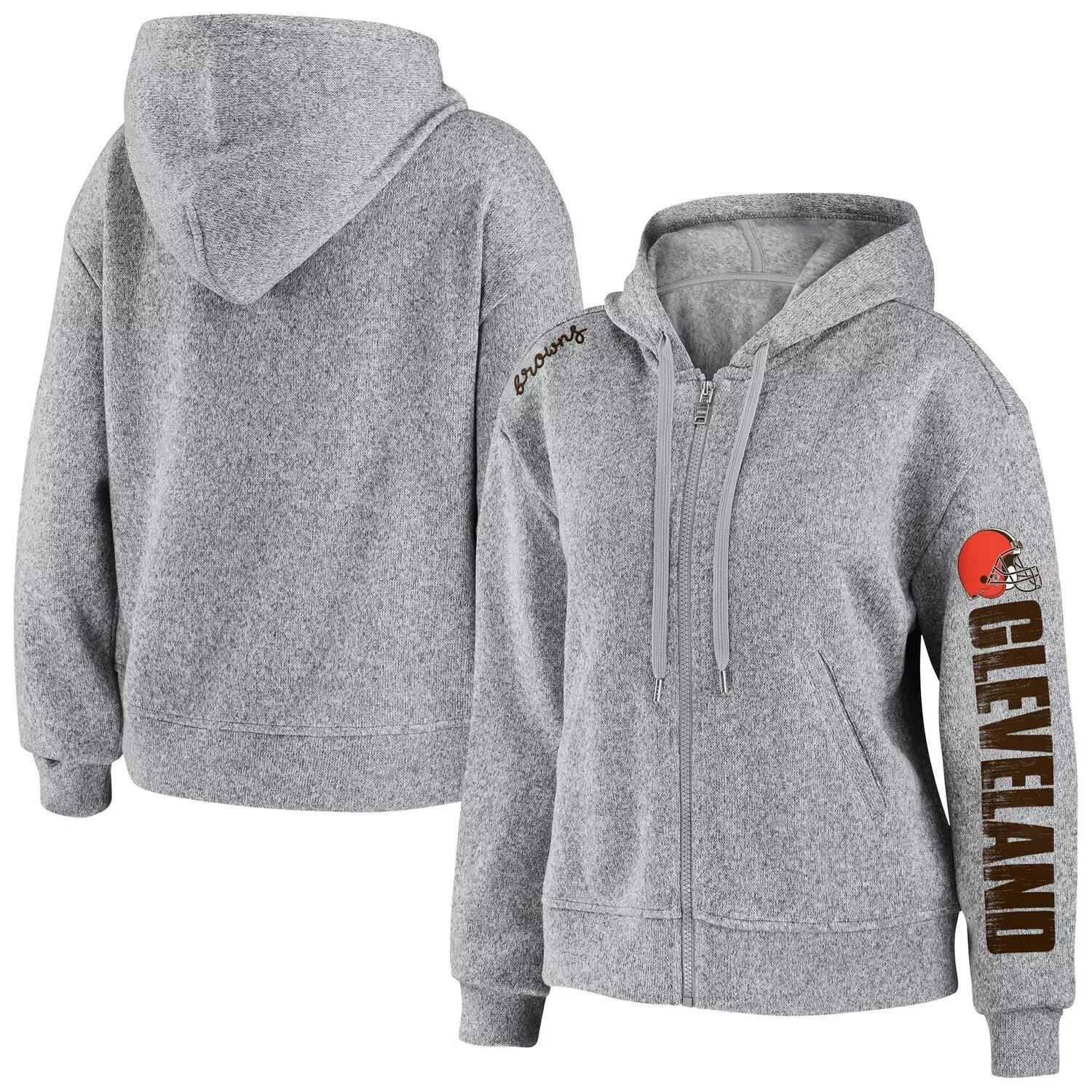 Женская одежда WEAR by Erin Andrews Серая толстовка с молнией во всю длину Cleveland Browns Heathered
Женская одежда WEAR by Erin Andrews Серая толстовка с молнией во всю длину Cleveland Browns Heathered