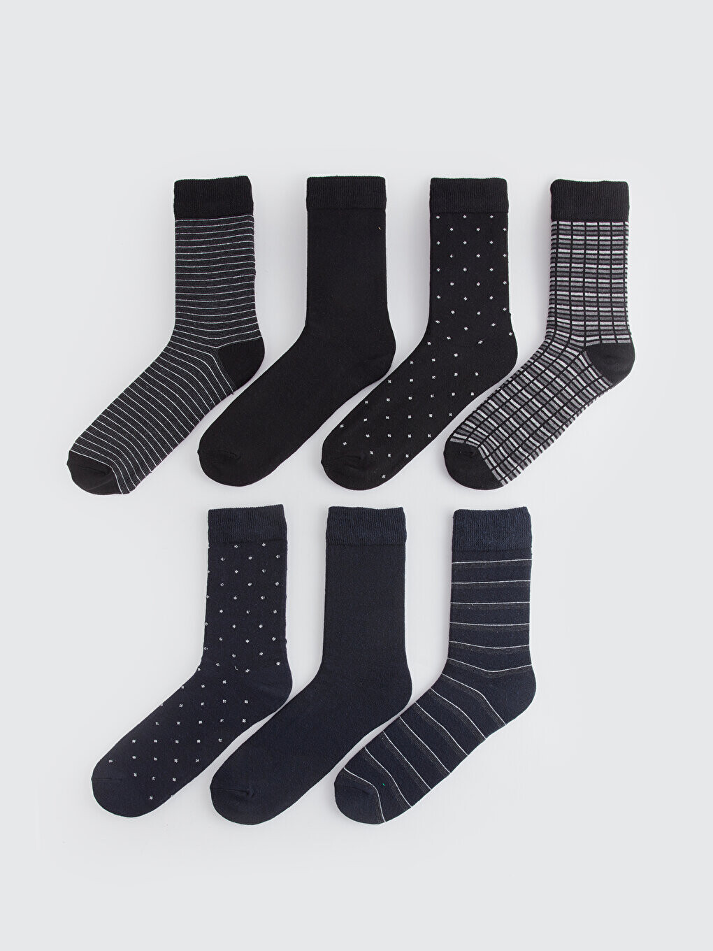 Мужские носки с рисунком, 7 пар LCW ACCESSORIES, окрашенная пряжа смешанного цвета
Мужские носки с рисунком, 7 пар LCW ACCESSORIES, окрашенная пряжа смешанного цвета