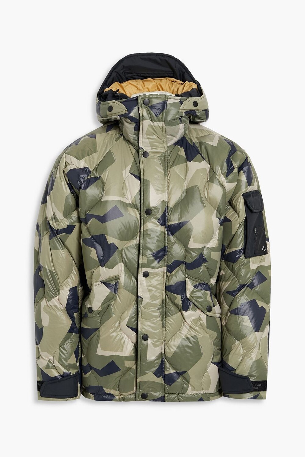 Стеганая куртка-пуховик с капюшоном и камуфляжным принтом Shield RAG & BONE, зеленый
Стеганая куртка-пуховик с капюшоном и камуфляжным принтом Shield RAG & BONE, зеленый