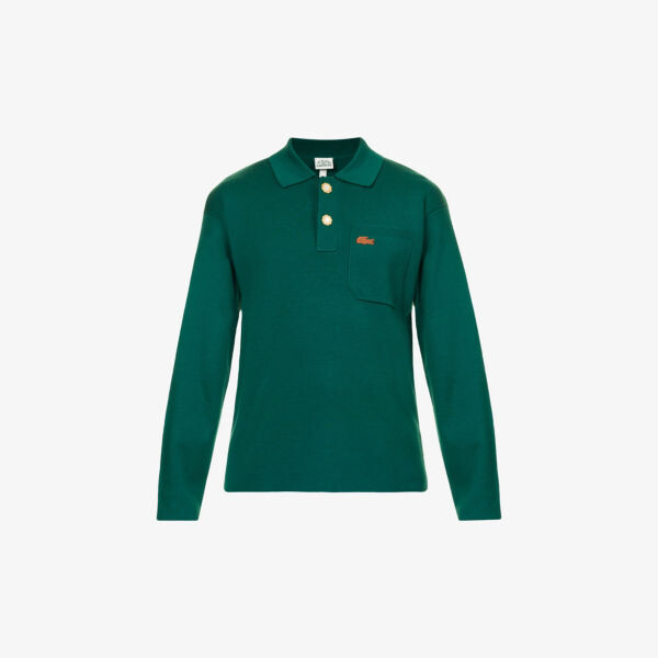 Шерстяная трикотажная рубашка-поло стандартного кроя Le FLEUR* x Lacoste с фирменной аппликацией Lacoste, цвет swing
Шерстяная трикотажная рубашка-поло стандартного кроя Le FLEUR* x Lacoste с фирменной аппликацией Lacoste, цвет swing