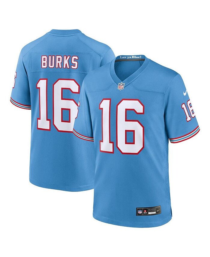 Мужская голубая футболка Treylon Burks Tennessee Titans Oilers Throwback Alternate Game Player Nike, синий
Мужская голубая футболка Treylon Burks Tennessee Titans Oilers Throwback Alternate Game Player Nike, синий