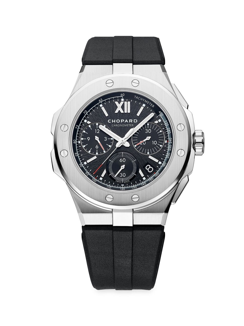 Сверхбольшие часы с хронографом Alpine Eagle из нержавеющей стали и каучука Chopard
Сверхбольшие часы с хронографом Alpine Eagle из нержавеющей стали и каучука Chopard