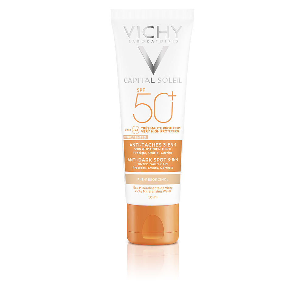 Крем против пятен на коже Capital soleil soin anti-taches teinté 3en1 spf50+ Vichy laboratoires, 50 мл
Крем против пятен на коже Capital soleil soin anti-taches teinté 3en1 spf50+ Vichy laboratoires, 50 мл