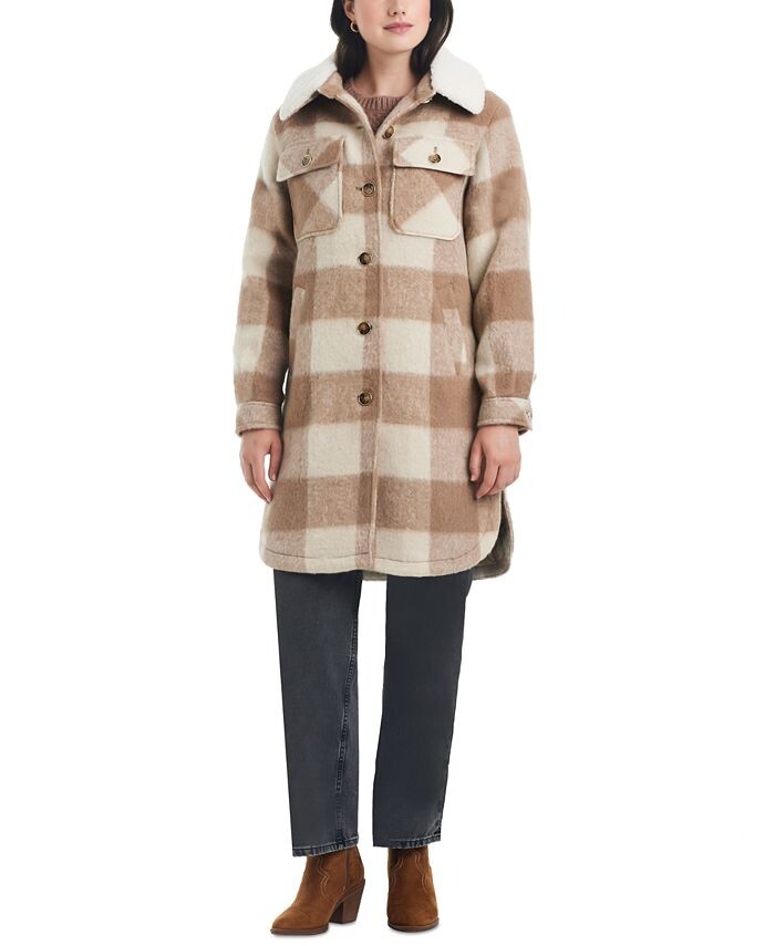 Женская клетчатая куртка с флисовым воротником Vince Camuto, цвет Dusty Camel Plaid
Женская клетчатая куртка с флисовым воротником Vince Camuto, цвет Dusty Camel Plaid