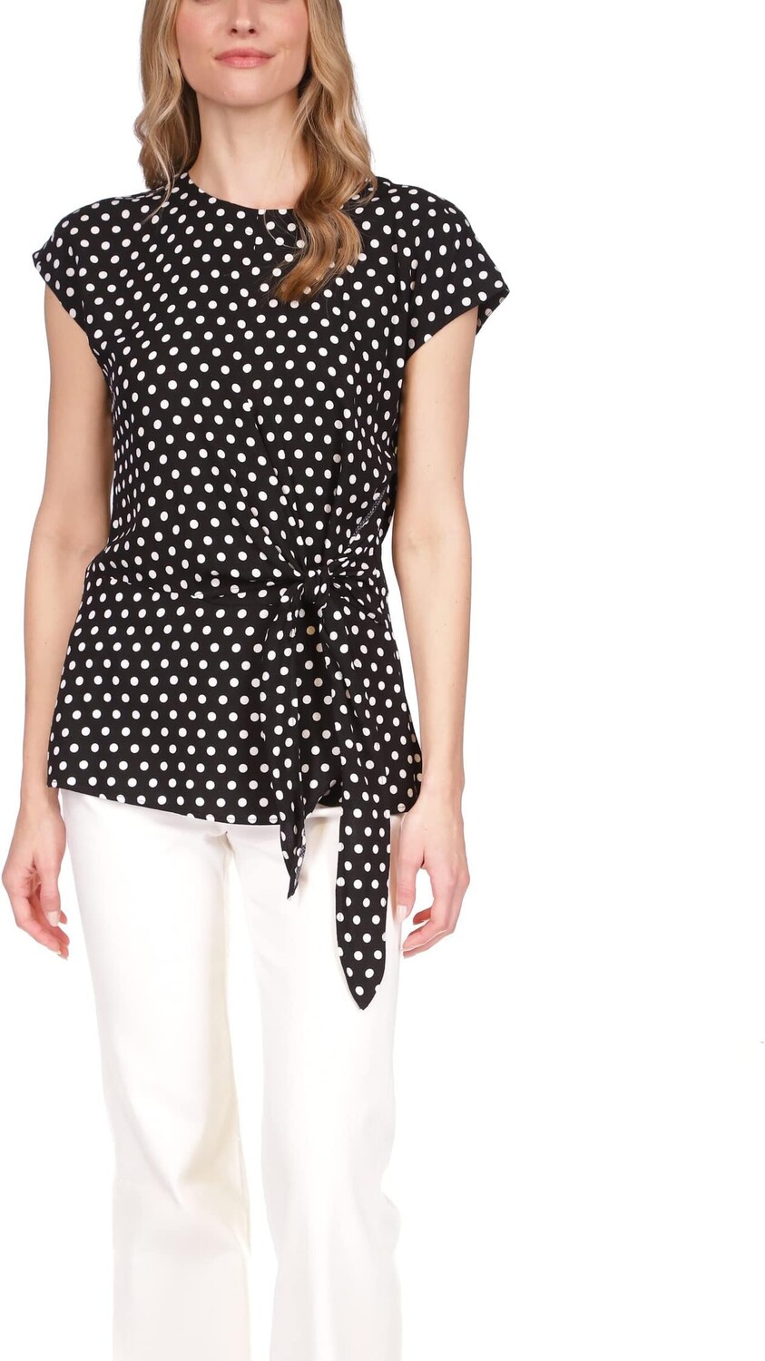 Топ с короткими рукавами и запахом в горошек MICHAEL Michael Kors, цвет Black/White
Топ с короткими рукавами и запахом в горошек MICHAEL Michael Kors, цвет Black/White