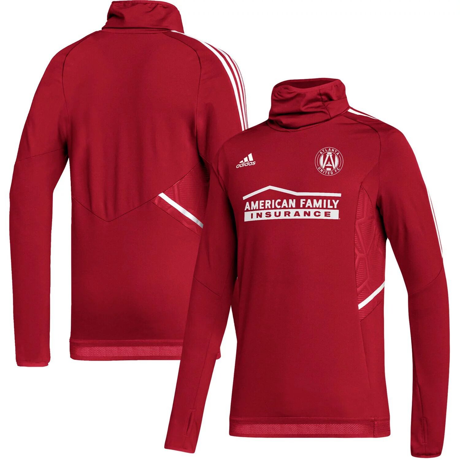 Мужской красный утепленный пуловер Atlanta United FC COLD.RDY с регланами adidas
Мужской красный утепленный пуловер Atlanta United FC COLD.RDY с регланами adidas