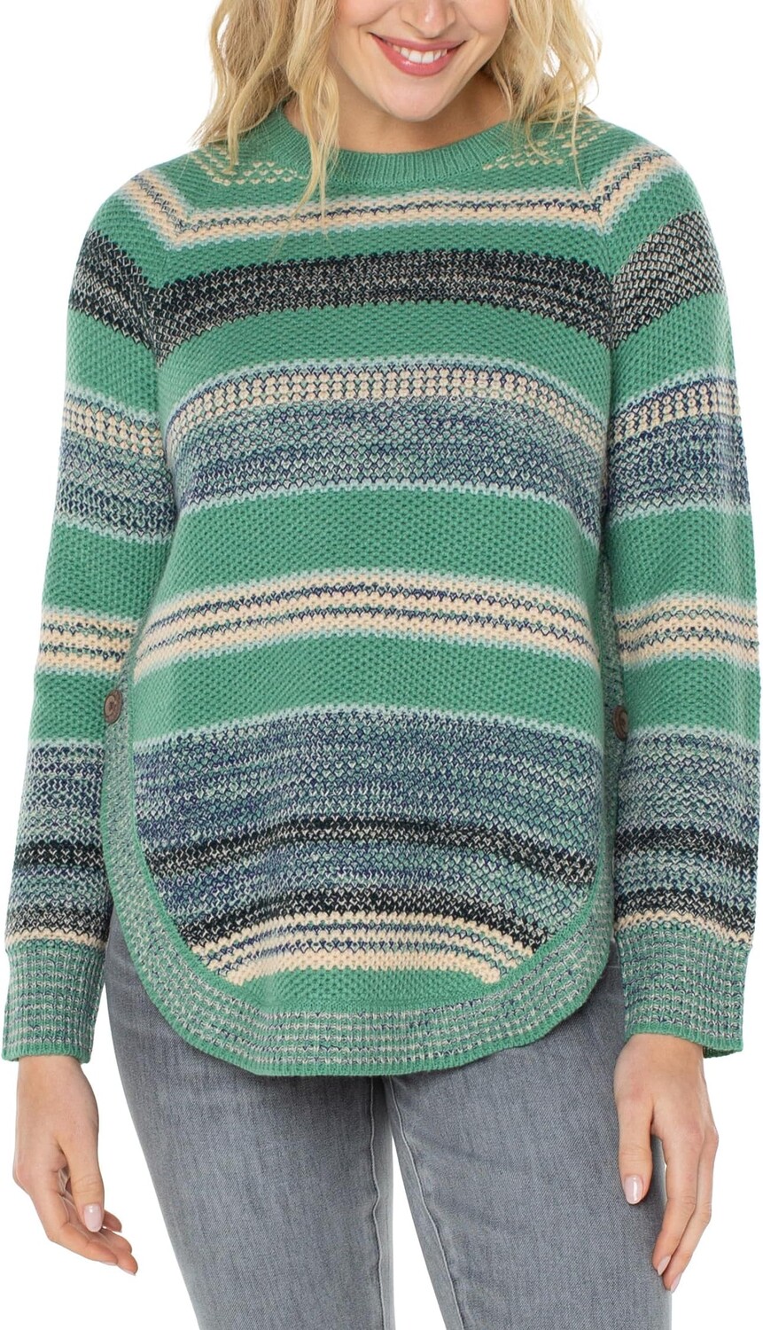 Свитер реглан с закругленным краем Liverpool Los Angeles, цвет Emerald Multi Stripe
Свитер реглан с закругленным краем Liverpool Los Angeles, цвет Emerald Multi Stripe