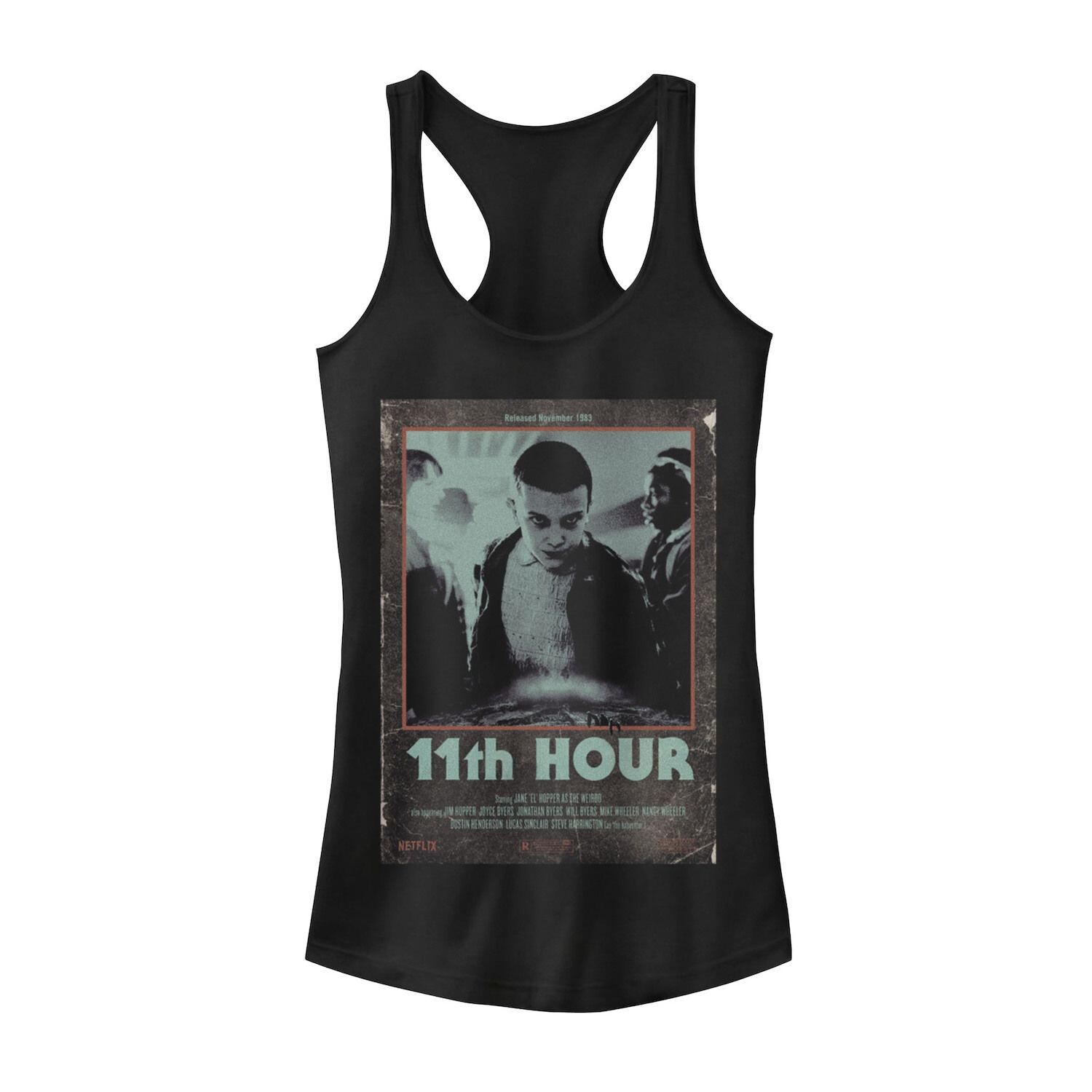 Юниорская майка Stranger Things Eleventh Hour 1983 с рисунком Racerback Licensed Character
Юниорская майка Stranger Things Eleventh Hour 1983 с рисунком Racerback Licensed Character