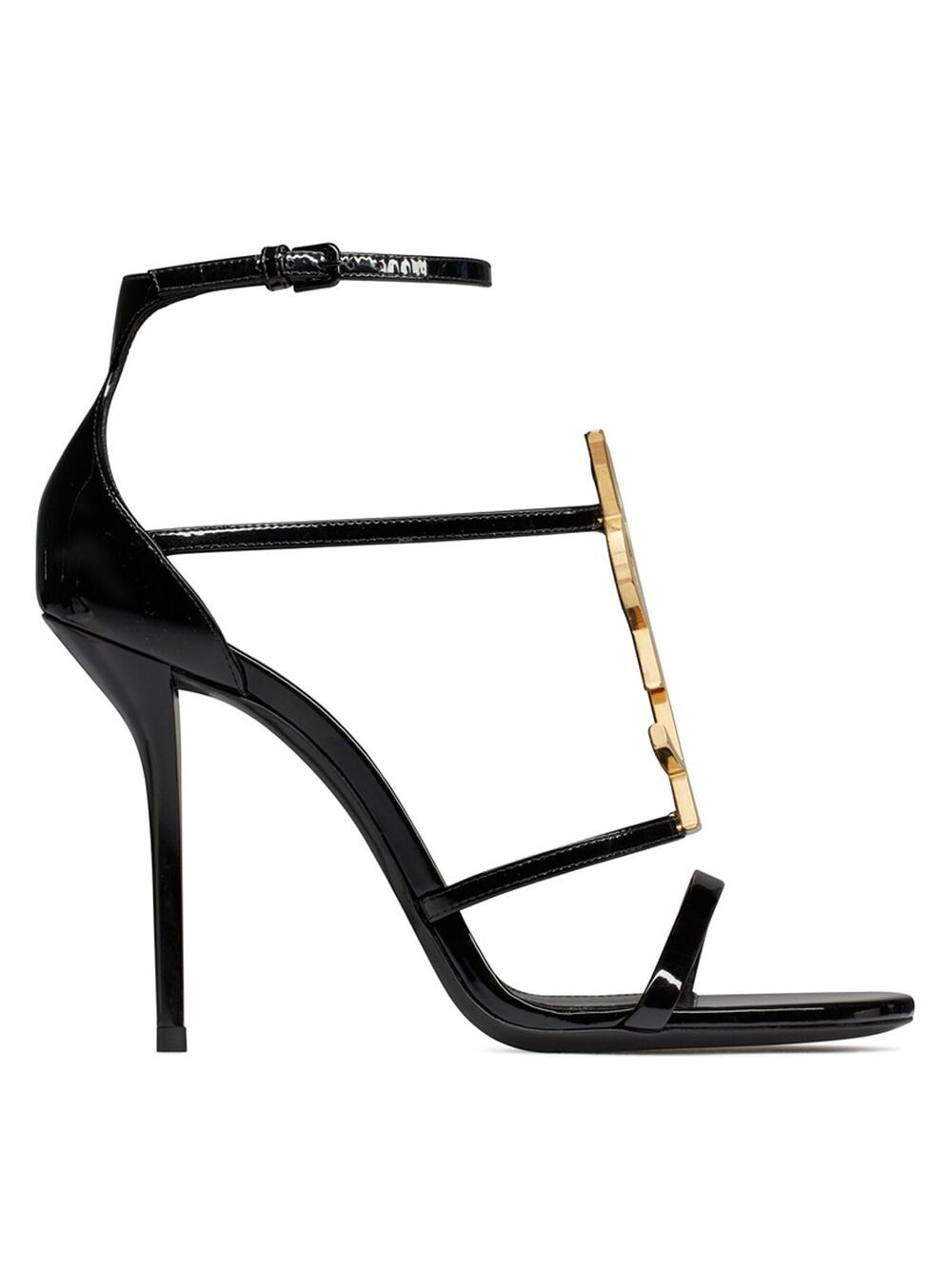 Сандалии Cassandra из лакированной кожи с золотистой монограммой Saint Laurent, неро
Сандалии Cassandra из лакированной кожи с золотистой монограммой Saint Laurent, неро