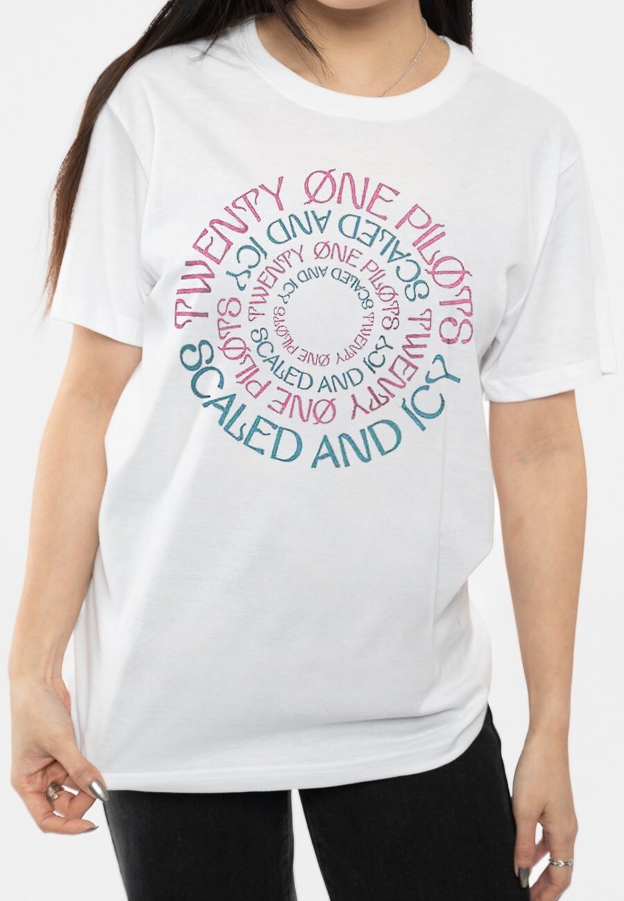 Футболка с принтом TWENTY ONE PILOTS SCALED AND ICY CIRCULAR Paradiso Clothing, белый
Футболка с принтом TWENTY ONE PILOTS SCALED AND ICY CIRCULAR Paradiso Clothing, белый